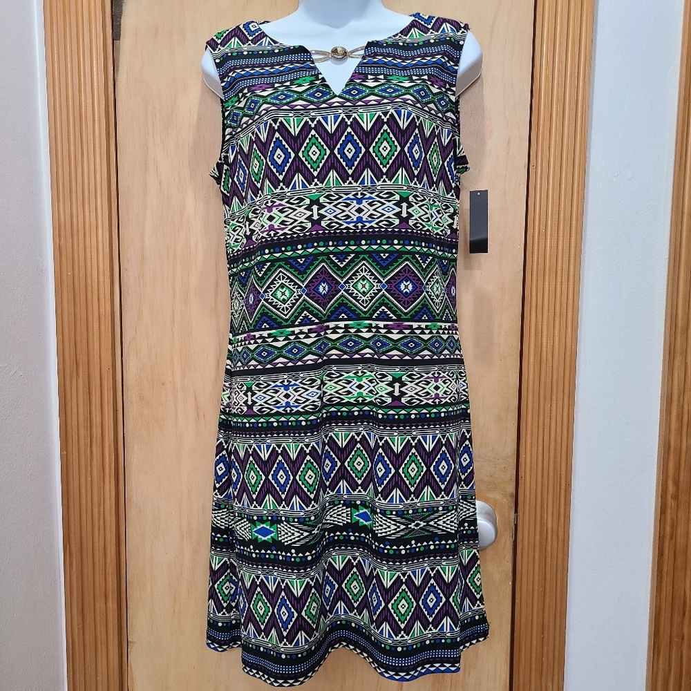 Haani women's casual dress tribal print